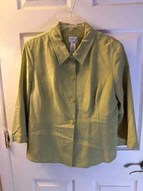 Emma James Lime Green Button-Front Blazer